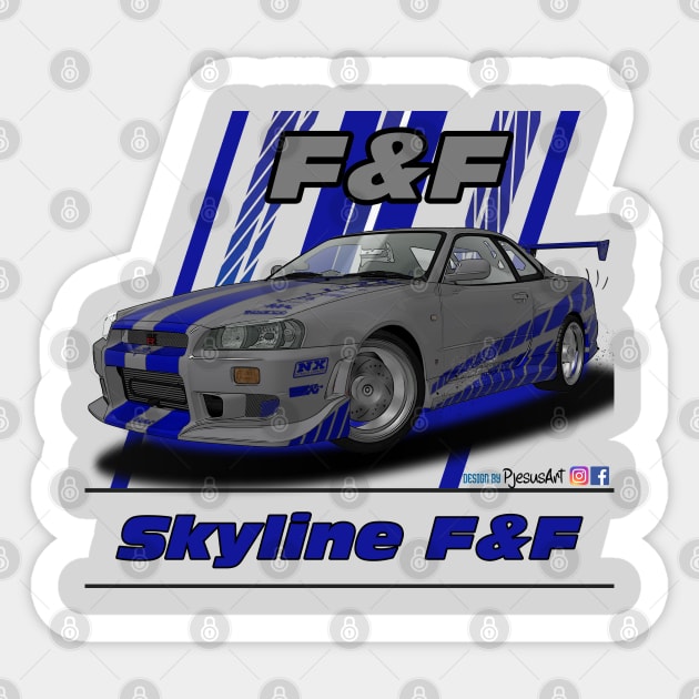 F&F Skyline Sticker by PjesusArt